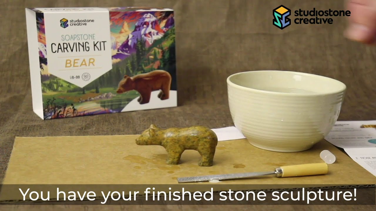 Rhino Soapstone Carving Kit from Studiostone - School Crossing