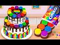 Yummy Rainbow Jelly Oreo Cake 🍪 Super Satisfying Dessert✨ Tiny Treat Creations