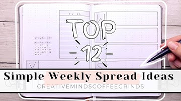 TOP 12 SIMPLE WEEKLY SPREAD IDEAS FOR BULLET JOURNAL || Vertical, Horizontal & One-Page