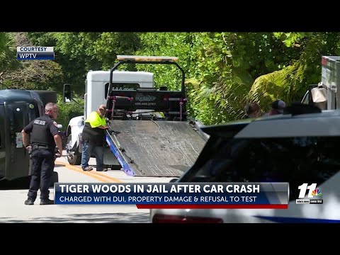 Tiger Woods arrested and charged with DUI following rollover crash in Florida
