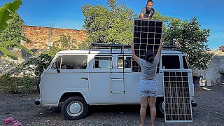 COLOCAMOS AS PLACAS SOLARES NA KOMBI