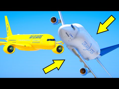 Airplanes Crashing Mid Air And Making Emergency Landing In GTA 5 (Planes Collision Scene)