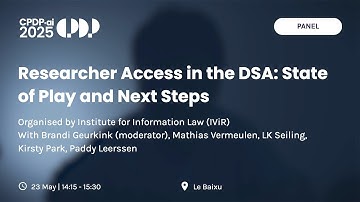 CPDP.ai 2025 - Researcher Access in the DSA  State of Play and Next Steps