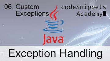 Java Exception Handling 06. Making your own exception class