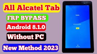 ALL ALCATEL TABLET FRP BYPASS ANDROID 8.0/8.1/9.0/10 / RESET GOOGLE ACCOUNT LOCK WITHOUT PC |