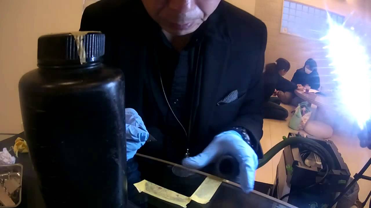 カッシーナ ガラステーブル傷消し 欠け修理 補修(リペア) YouTube