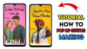 How to make Pop-up text status video | status video kaise banaye | my tech
