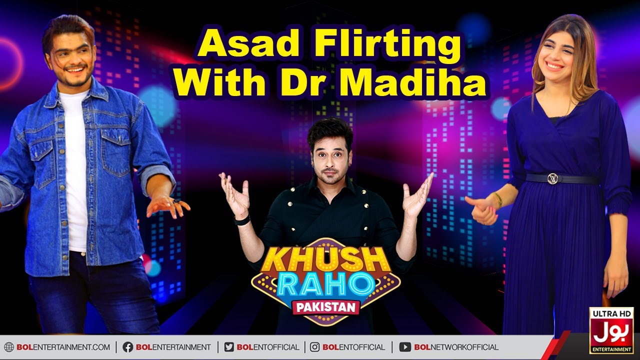 Asad Flirting With Dr Madiha In Khush Raho Pakistan  Asad Ray  Dr Madiha  Faysal Quraishi Show