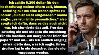 eltern laden mich nach 9 200 $ beitrag aus mein anruf am morgen zerstört ihre ganze feier