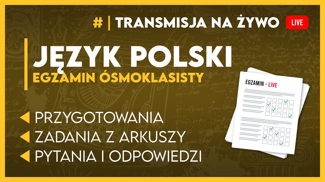 🔴[LIVE] JUTRO EGZAMIN PRÓBNY z NOWEJ ERY - EGZAMIN ÓSMOKLASISTY 2025