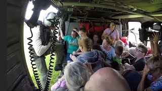 Navy Chopper Aids Evacuees Near Beaumont Texas