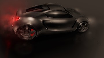Concept Car rendering in Sketchbook Pro