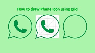 How to design a phone icon using grid in Adobe illustrator cc in urdu/Hindi Guide