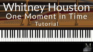Whitney Houston - One Moment in Time - Piano Tutorial / Visualizer