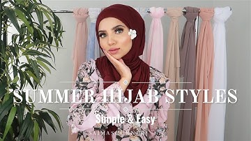 SUMMER HIJAB STYLES | Simple & Easy | Breathable & full coverage + GIVEAWAY ft. Voilechic
