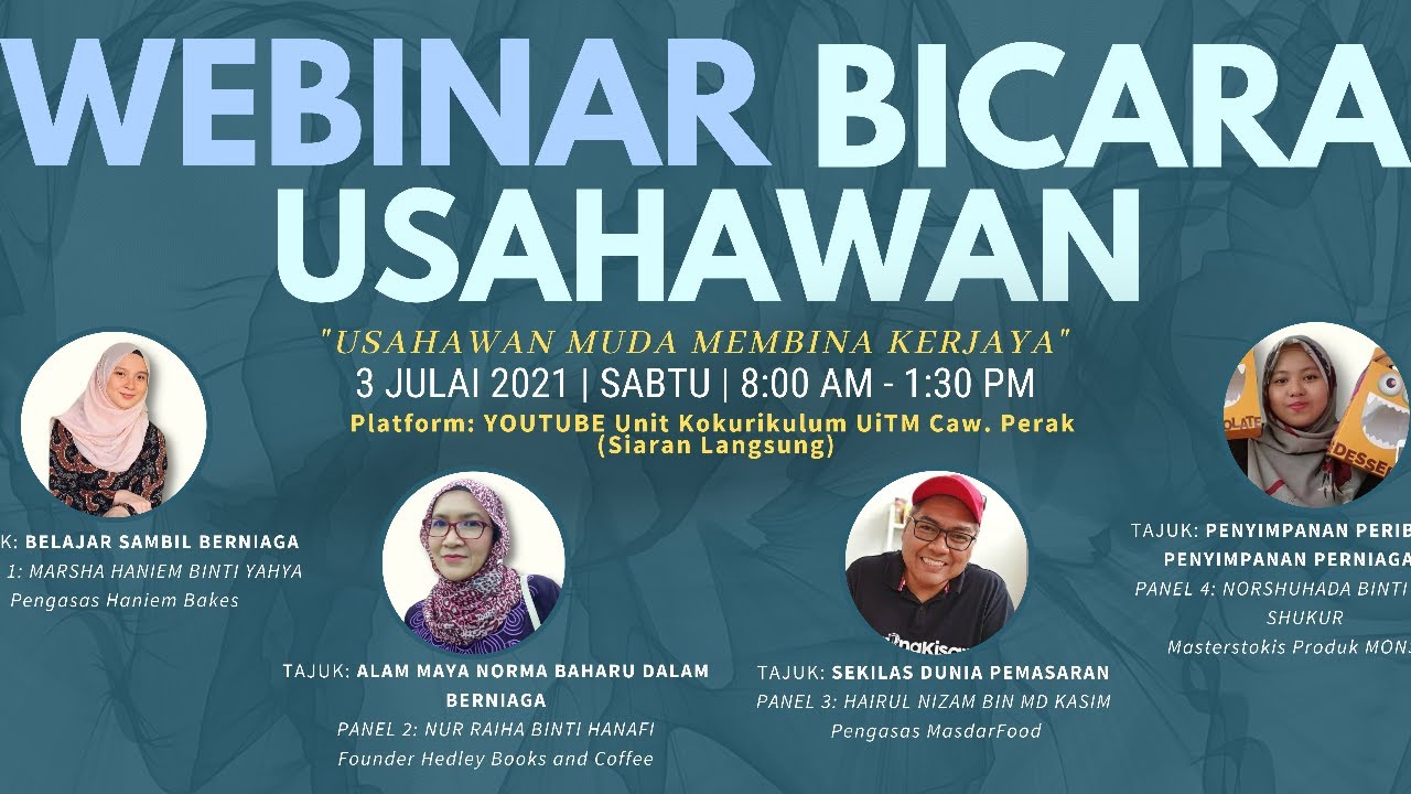Webinar Keusahawanan Sembang Santai Bicara Usahawan Youtube