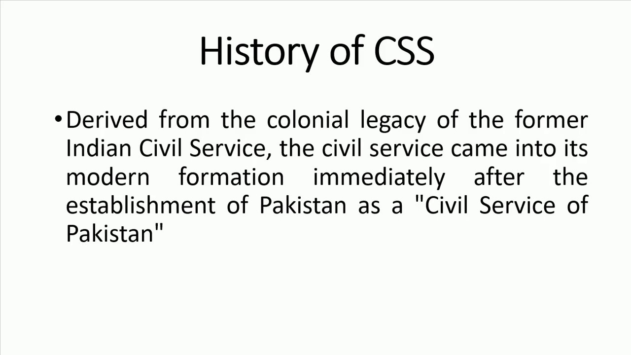 Introduction of CSS in Pakistan | Part 1 | History of CSS | CSS Fields ...