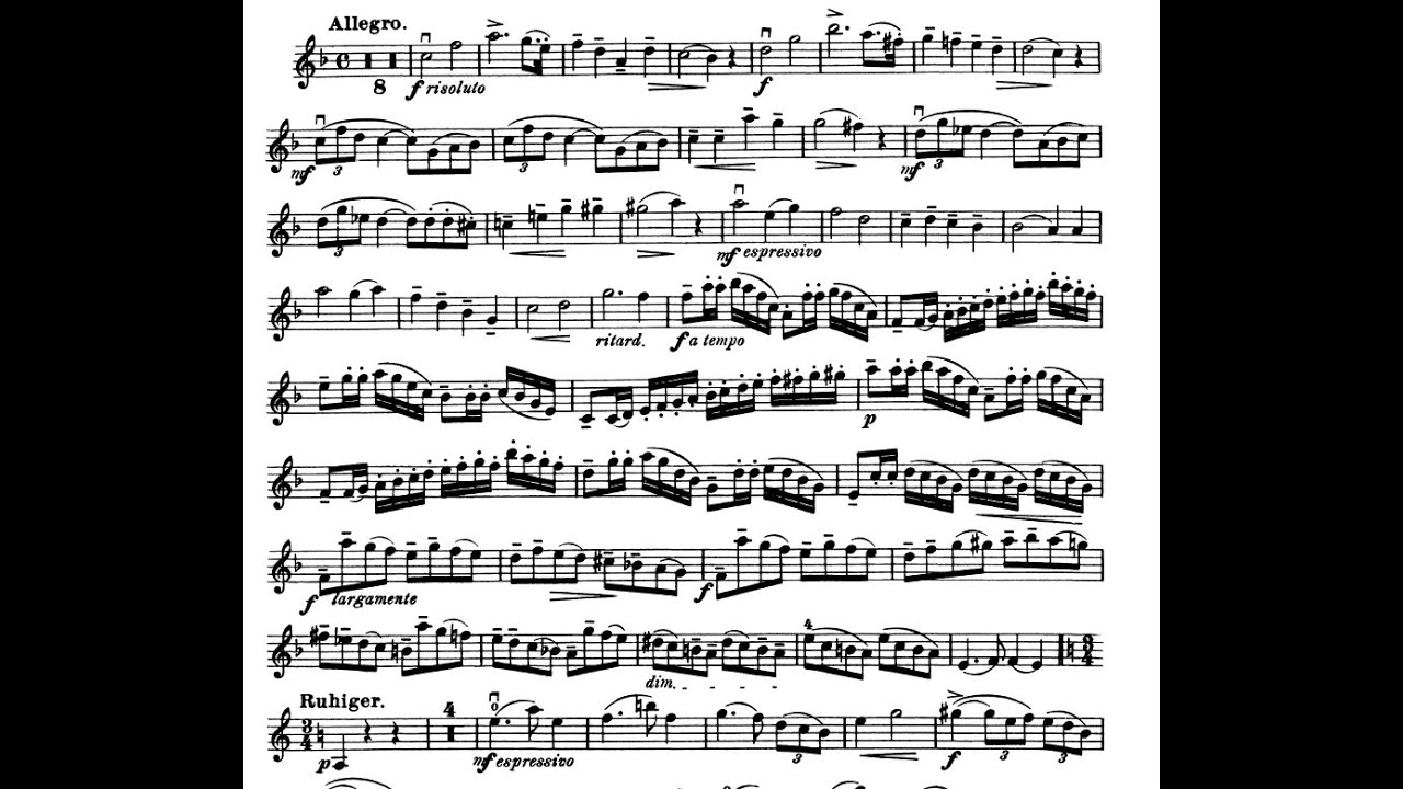 Huber violin concerto F major ♩ = 85 piano part playback - YouTube