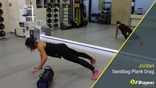 Sandbag Übungen - Plank Drag