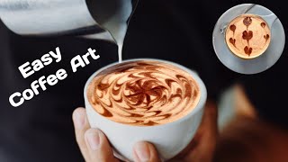 HomeMade Cappucino|No machine |How to make easy cappucino design at Home|Coffee art at home