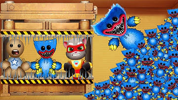 Tom Hero vs Huggy Wuggy vs Machines Press | Kick the Buddy 2 vs Poppy Playtime 2 Android Gameplay