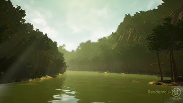 Laotian river valley scene using a terrain created in Instant Terra