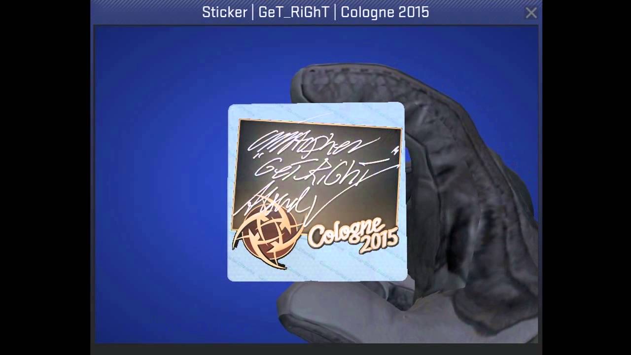 GeT_RiGhT Autograph Sticker CSGO YouTube
