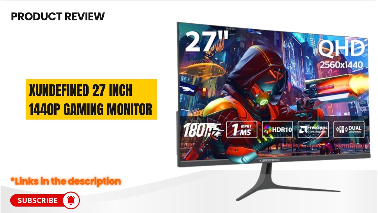 XUNDEFINED 27 Inch 1440P Gaming Monitor Review 🔥 180Hz IPS 2K