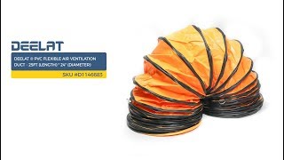 DEELAT ® PVC Flexible Air Ventilation Duct - 25ft (Length) * 24\
