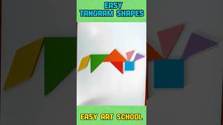 easy tangram shapes #satisfyingart #youtubeshorts #artandcraft #artvideos #artoftheday #colormixing