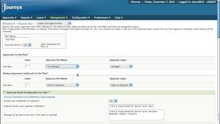 Approval Plans for Journyx and Journyx PX 8.9 and Higher