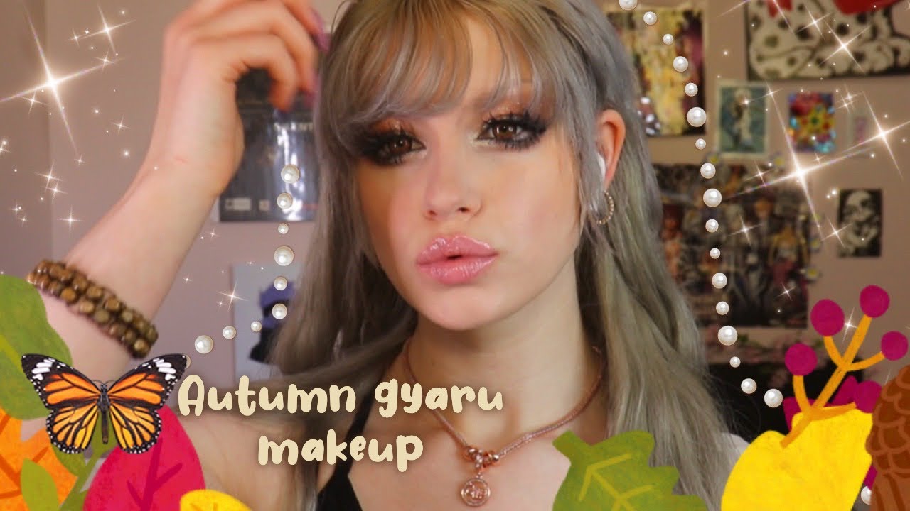 Autumn gyaru makeup tutorial 🍂🍠🧶