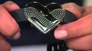 Stainless Steel Textured and Polished Heart Slide with Rachel Boesing