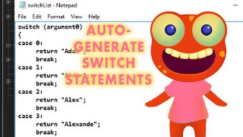 Game Maker Studio Auto Switch Statement Script