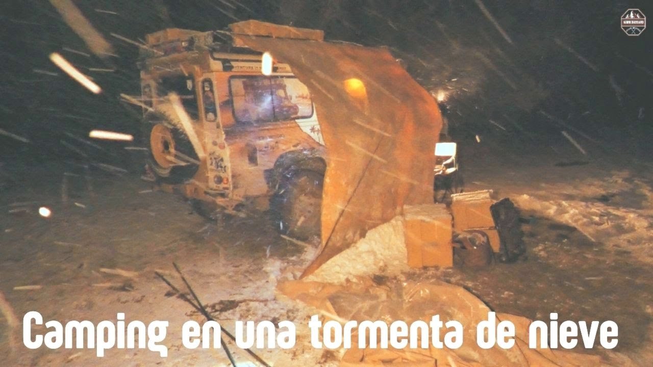 DANGEROUS WINDY SNOWSTORM TRUCK CAMPING ADVENTURE [4x4 car camping, cinematic] | ASMR OVERLAND