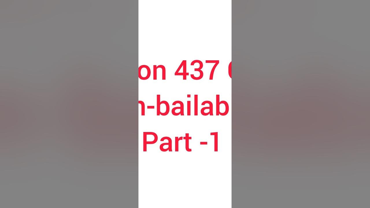 Section 437 CRPC Bail In Non Bailable Offence Part 1 YouTube section-437-crpc-bail-in-non-bailable-offence-part-1-youtube
