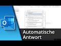 Outlook automatische Antwort / Abwesenheitsnotiz ✅ Tutorial [Deutsch/HD]