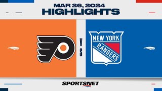 NHL Highlights | Flyers vs. Rangers - March 26, 2024