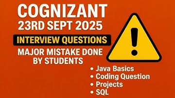“Cognizant GenC Interview Experience | 23 Sept 2025 | Important Q&A”