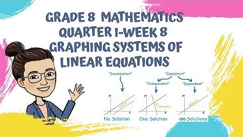 Math 8 || Quarter I - Week 8 || Graphing Systems of Linear Equations