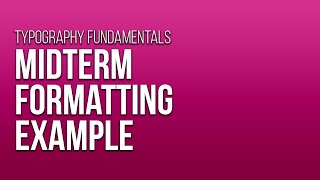 Midterm Formatting Example
