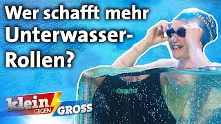 Schafft Anna-Sophie (13) mehr Unterwasser-Rollen als Freiwasser-Weltmeister? | Klein gegen Groß