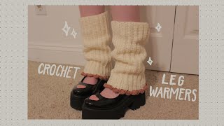 how to crochet trendy pinterest leg warmers! 💗🤍💖