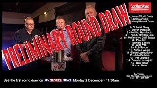 Draw for the Ladbrokes World Championship Preliminary Round