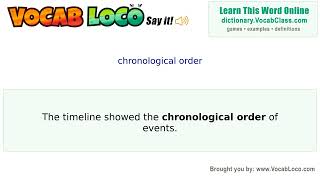 Chronological order – English Pronunciation, Definition, Synonyms, Antonyms, Example Sentence