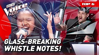 The HIGHEST WHISTLE NOTES in The Voice Kids! 🤯| Top 6 Wealth