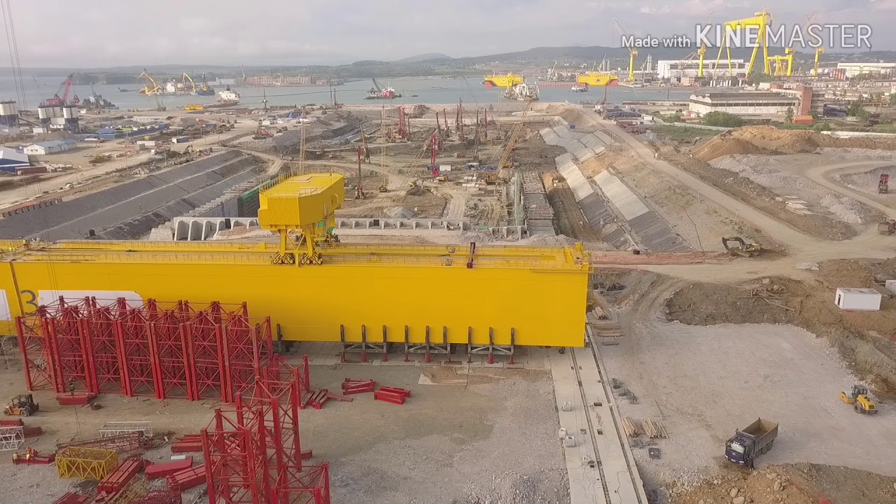 Строительство док-камеры ССК "Звезда" в г. Большой Камень. - YouTube