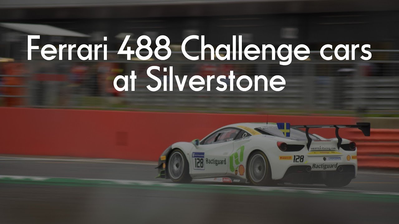 Ferrari 488 Challenge Cars On Track At Silverstone