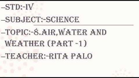 SVM CBSE || STD 4 || Science ||Chp 8 || Part 1 ||