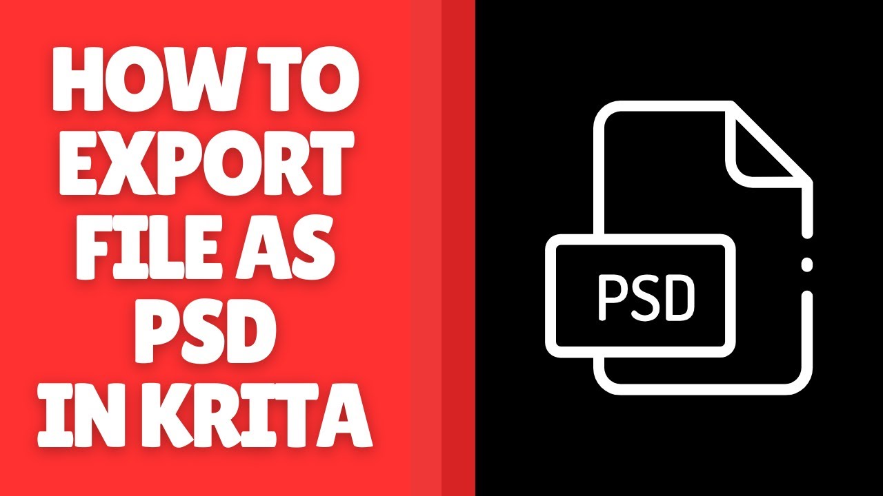How to Export File as PSD in Krita - YouTube
